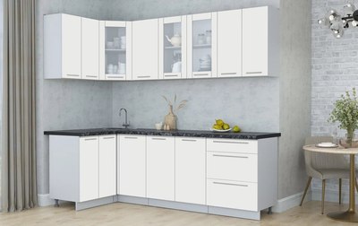 Кухонный гарнитур Интерлиния Мила Пластик 1.2x2.4