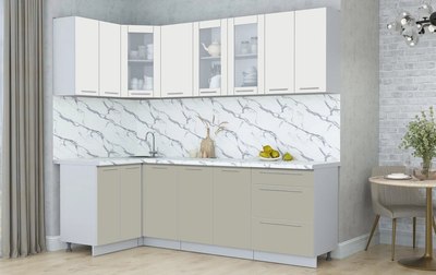 Кухонный гарнитур Интерлиния Мила Пластик 1.2x2.4