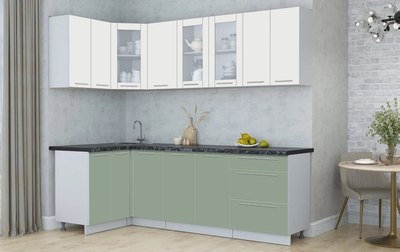 Кухонный гарнитур Интерлиния Мила Пластик 1.2x2.4