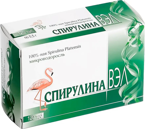 Пищевая добавка В-Мин Спирулина ВЭЛ №120 - фото