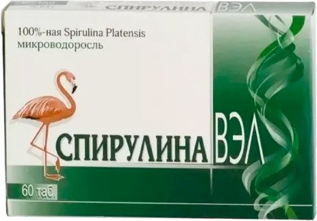 Пищевая добавка В-Мин Спирулина ВЭЛ №60 - фото