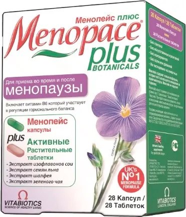 Комплексная пищевая добавка Menopace Плюс табл.№28+капс.№28 - фото