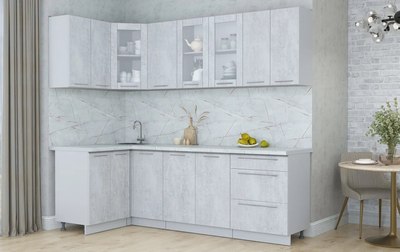 Кухонный гарнитур Интерлиния Мила Пластик 1.2x2.4