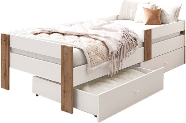 Кровать-тахта детская EcoWood Барселона-2 с ящиками 70х140 / ECO.001.00053.70-140.101SE/376WML - фото