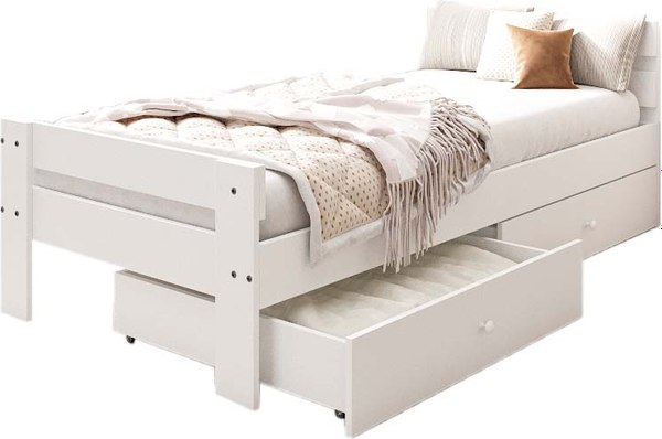 Односпальная кровать EcoWood Сидней-2 с ящиками 80х200 / ECO.001.00055.80-200.101SE - фото