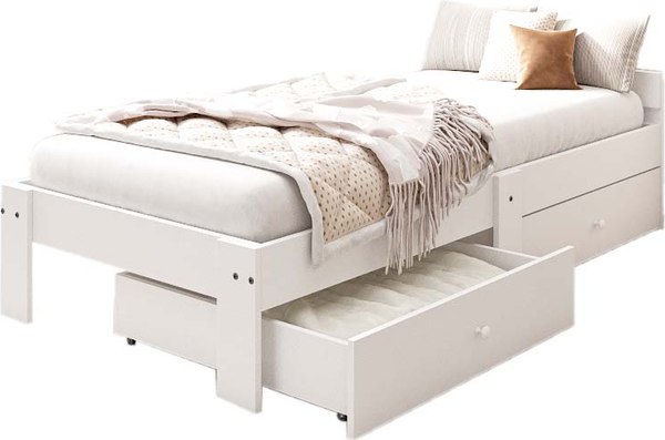 Односпальная кровать детская EcoWood Екта-2 с ящиками 80х160 / ECO.001.00059.80-160.101SE - фото