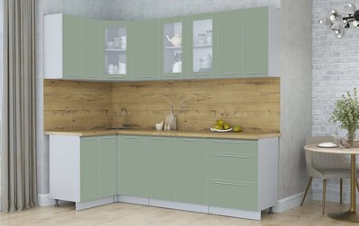 Кухонный гарнитур Интерлиния Мила Пластик 1.2x2.4