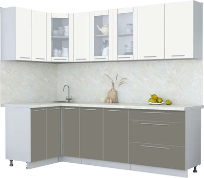 Кухонный гарнитур Интерлиния Мила Пластик 1.2x2.5 - фото