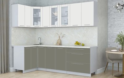 Кухонный гарнитур Интерлиния Мила Пластик 1.2x2.5