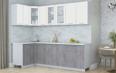 Кухонный гарнитур Интерлиния Мила Пластик 1.2x2.5