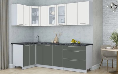 Кухонный гарнитур Интерлиния Мила Пластик 1.2x2.5