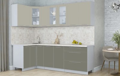 Кухонный гарнитур Интерлиния Мила Пластик 1.2x2.5