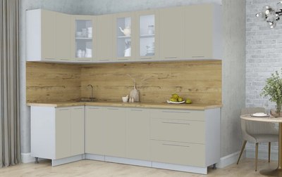 Кухонный гарнитур Интерлиния Мила Пластик 1.2x2.5