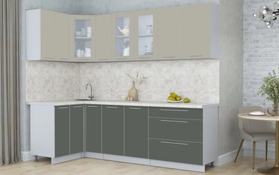 Кухонный гарнитур Интерлиния Мила Пластик 1.2x2.5