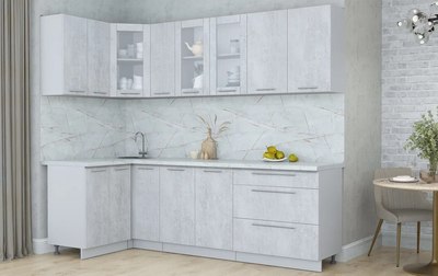 Кухонный гарнитур Интерлиния Мила Пластик 1.2x2.5