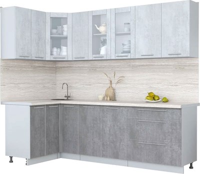 Кухонный гарнитур Интерлиния Мила Пластик 1.2x2.5 - фото