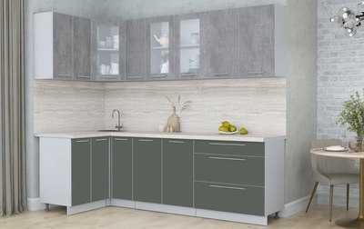 Кухонный гарнитур Интерлиния Мила Пластик 1.2x2.5