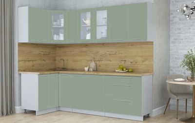 Кухонный гарнитур Интерлиния Мила Пластик 1.2x2.5