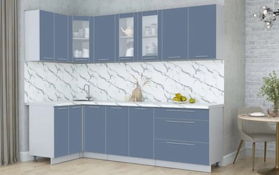 Кухонный гарнитур Интерлиния Мила Пластик 1.2x2.6