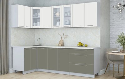 Кухонный гарнитур Интерлиния Мила Пластик 1.2x2.6