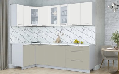 Кухонный гарнитур Интерлиния Мила Пластик 1.2x2.6