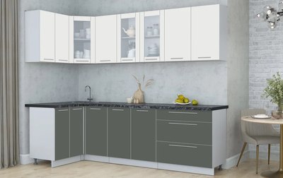 Кухонный гарнитур Интерлиния Мила Пластик 1.2x2.6