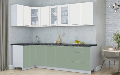 Кухонный гарнитур Интерлиния Мила Пластик 1.2x2.6