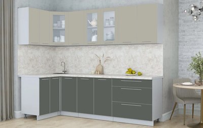 Кухонный гарнитур Интерлиния Мила Пластик 1.2x2.6