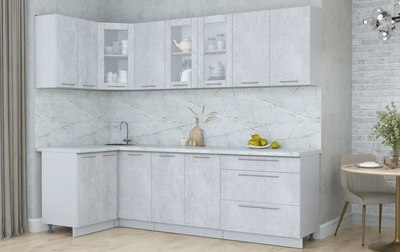 Кухонный гарнитур Интерлиния Мила Пластик 1.2x2.6