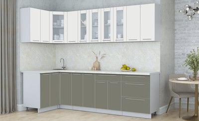 Кухонный гарнитур Интерлиния Мила Пластик 1.2x2.7