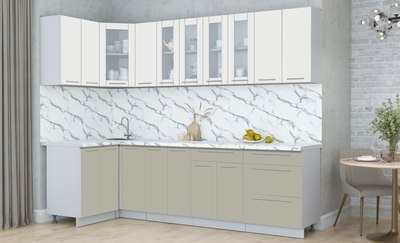 Кухонный гарнитур Интерлиния Мила Пластик 1.2x2.7