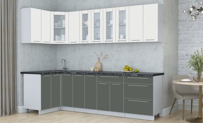 Кухонный гарнитур Интерлиния Мила Пластик 1.2x2.7