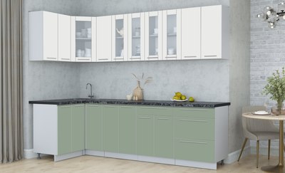 Кухонный гарнитур Интерлиния Мила Пластик 1.2x2.7