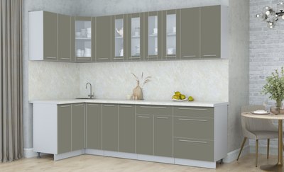 Кухонный гарнитур Интерлиния Мила Пластик 1.2x2.7
