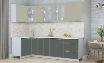 Кухонный гарнитур Интерлиния Мила Пластик 1.2x2.7