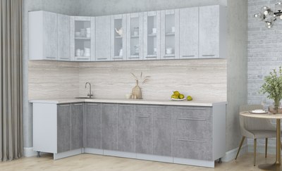 Кухонный гарнитур Интерлиния Мила Пластик 1.2x2.7