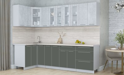 Кухонный гарнитур Интерлиния Мила Пластик 1.2x2.7