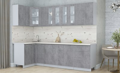 Кухонный гарнитур Интерлиния Мила Пластик 1.2x2.7