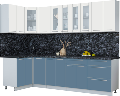 Кухонный гарнитур Интерлиния Мила Пластик 1.2x2.8 - фото