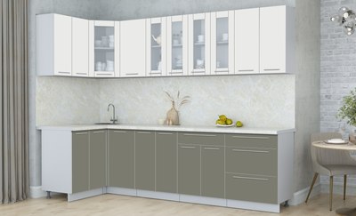 Кухонный гарнитур Интерлиния Мила Пластик 1.2x2.8