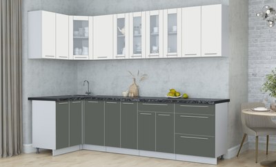 Кухонный гарнитур Интерлиния Мила Пластик 1.2x2.8