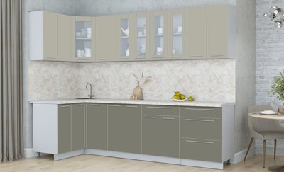 Кухонный гарнитур Интерлиния Мила Пластик 1.2x2.8