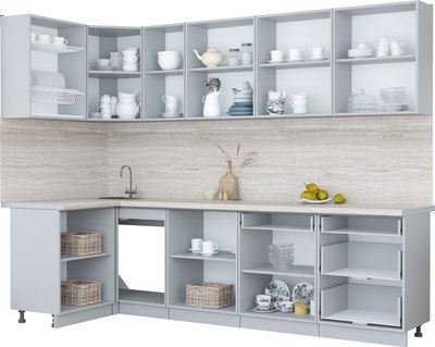 Кухонный гарнитур Интерлиния Мила Пластик 1.2x2.8