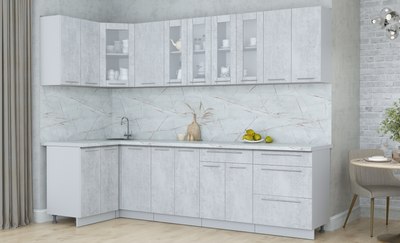 Кухонный гарнитур Интерлиния Мила Пластик 1.2x2.8