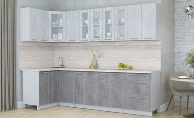 Кухонный гарнитур Интерлиния Мила Пластик 1.2x2.8