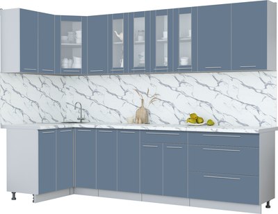 Кухонный гарнитур Интерлиния Мила Пластик 1.2x2.9 - фото