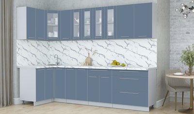 Кухонный гарнитур Интерлиния Мила Пластик 1.2x2.9