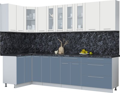 Кухонный гарнитур Интерлиния Мила Пластик 1.2x2.9 - фото