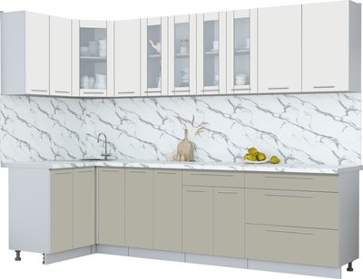 Кухонный гарнитур Интерлиния Мила Пластик 1.2x2.9 - фото