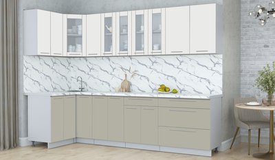 Кухонный гарнитур Интерлиния Мила Пластик 1.2x2.9